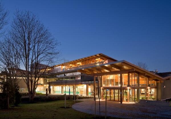 Cowichan campus at night.