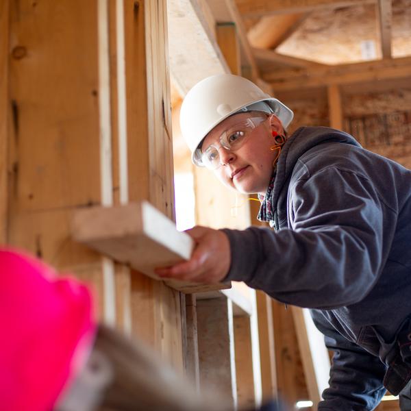 VIU Carpentry foundation student